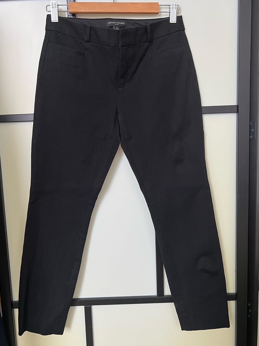 Banana Republic Sloan Ankle Pants Sz 2 Black Cropped Skinny